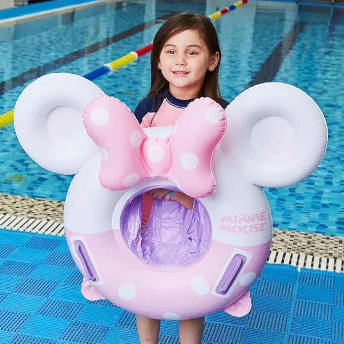 New Baby Swimming Pool Floats for Toddler Kids 8-48 Months Under 44lb, Inflatable Swim Ring Water Raft with Seat for Summer Beach Outdoor Children Infant Bath Toys