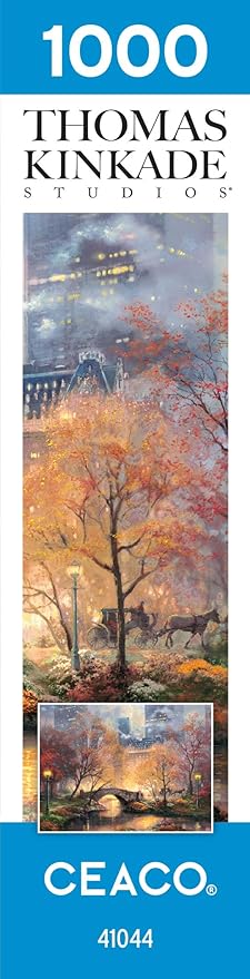 Ceaco - Central Park in the Fall - Thomas Kinkade - Jigsaw Puzzle for Adults 1000 Pieces - Adult Puzzles Autumn New York City - Seasonal Art - 26.75 x 19.75
