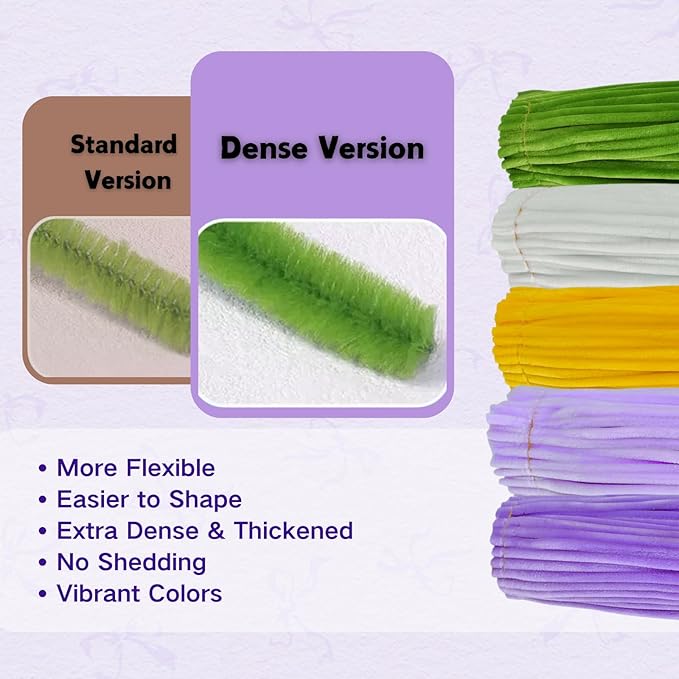 500pcs Pipe Cleaners Craft for Flowers,Chenille Stems for DIY Flower Making Kit,Pipe Cleaners Projects Creative for DIY Art and Craft,Ideal for Holiday Decoration(Daisy)