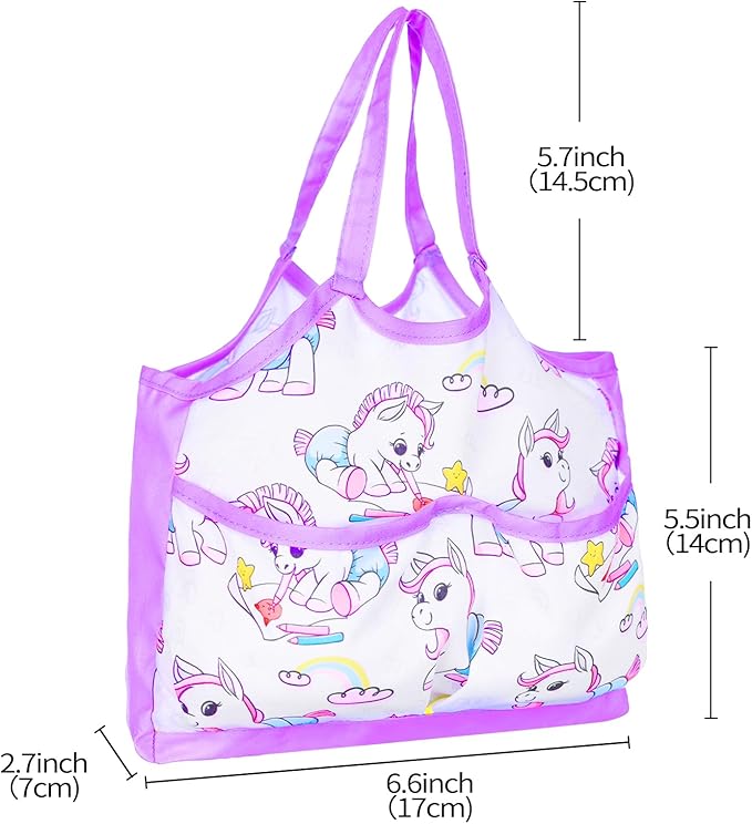 UNICORN ELEMENT Baby Doll Accessories Doll Diaper Bag Set with 14-16 Inch Doll Clothes Set Included Bottles, Pacifier, Diaper, Headband Best Gift for Kids