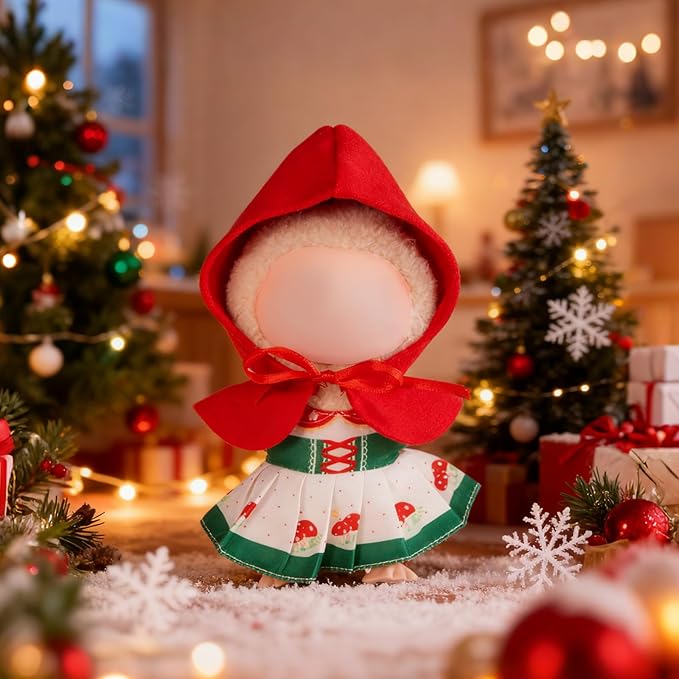 17cm Doll Clothes for Outfit, Decoration Accessories for 17cm Dolls Clothes, No Doll Included (Christmas)