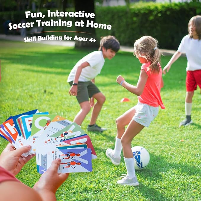 KickDeck ABC Soccer Cards for Kids 4+ | Fun Alphabet Soccer Drills for Footwork, Ball Control & Coordination | Screen-Free Practice at Home & Outdoors