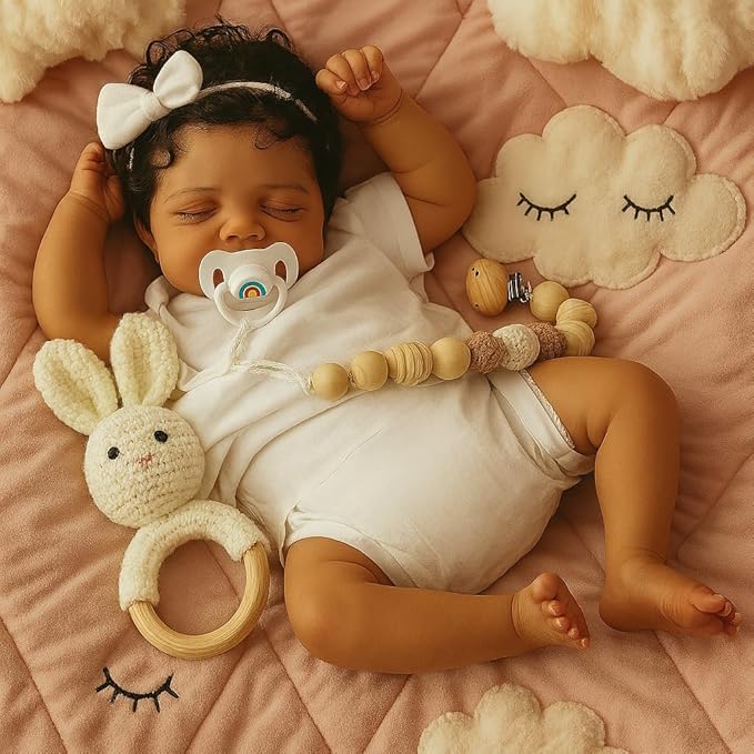 SCOM Reborn Baby Dolls Black Boy- 18 Inch Realistic Newborn Dolls Newborn Baby Dolls African American Real Life Baby Gift for Kids Age 3