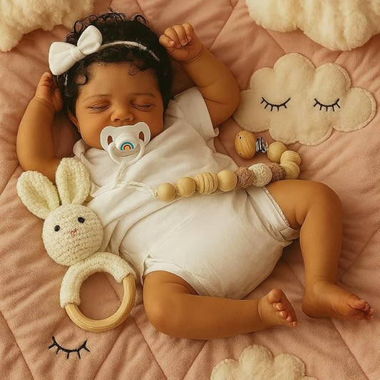 SCOM Reborn Baby Dolls Black Boy- 18 Inch Realistic Newborn Dolls Newborn Baby Dolls African American Real Life Baby Gift for Kids Age 3