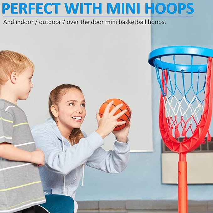 15Pcs 6" Mini Basketball Balls Bulk Small Basketball Set with Pump, PVC Small Basketballs for Over The Door Hoop Games Party Favors Indoor Outdoor Play Adults Kids Pool Beach