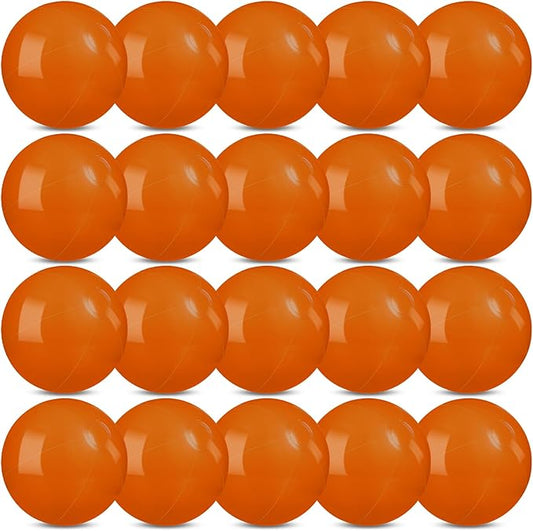 20 Pack Orange Beach Ball - 12Inch Blow Up Beach Ball Party Supplies for Kids, Inflatable Floating Balls for Summer Pool Parties, Outdoor Activities & Birthday Decorations(Orange)