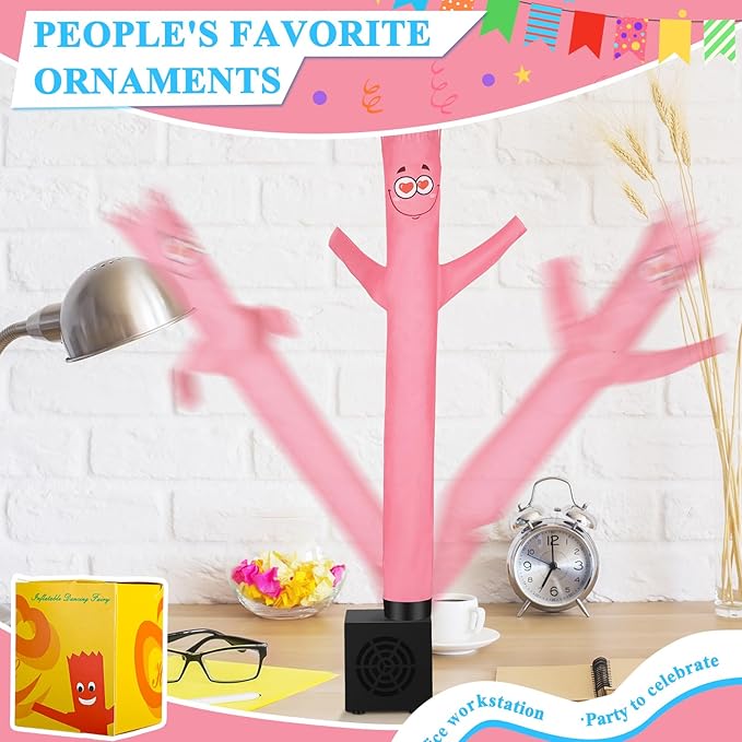 Poen Easter Gifts for Kids Mini Wacky Waving Inflatable Tube Guy with Blower Gag Toy Gift Inflatable Tube Man Birthday Desktop Decor Dancing Blow up Man for Office Party Decor(Infatuation)