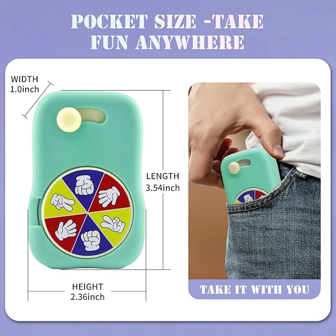 6 Games in 1 Spinner Toys for Party Rock Paper Scissors Kids Fun Christmas Toys White Elephant Gifts Party Game Fidget Toys for Teen Adult(Green)