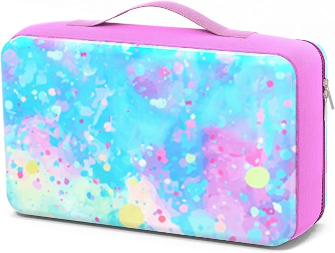 Stylish Travel Case for 12 Inch Fashion Dolls - Storage Solution with Pockets for Doll Accessories - Best for On-The-Go Travel (9-Colorful Doodles)