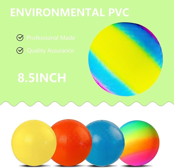 Playground Ball, 8.5 Inch Kickball for Kids Adults Indoor & Outdoor Dodgeball Handball Four Square Ball Schoolyard Game