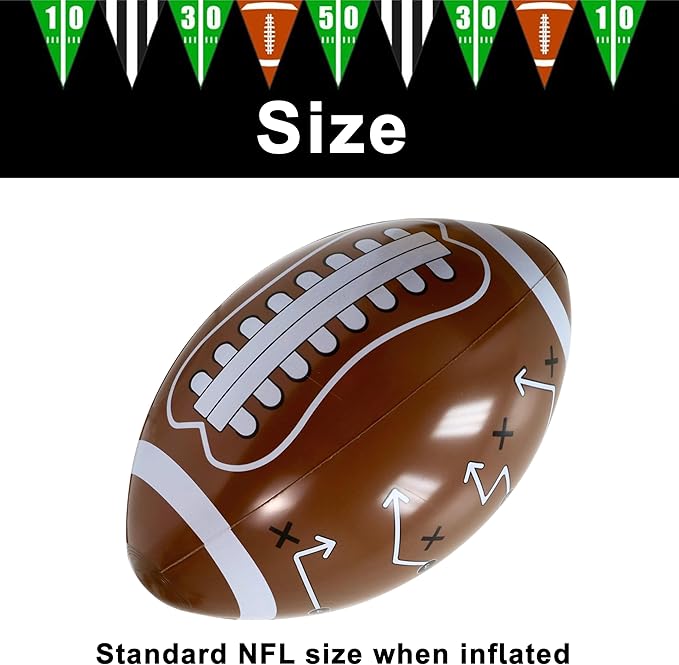 GiftExpress 12pc 16" Inflatable Footballs for Gameday and Party Favor, Sport Party Decorations, Super Fun Football Games Playbook - Playcall