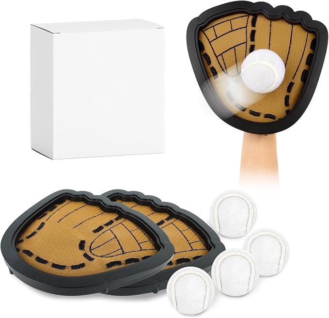 Outdoor Pool Beach Toys for Kids Outdoor Yard Backyard Game for Adult and Family, Toss and Catch Ball Set with 2 Paddles 4 Sticky Balls, Outside Toys Game for Kids 3 4 5 6 7 8+ Year Old