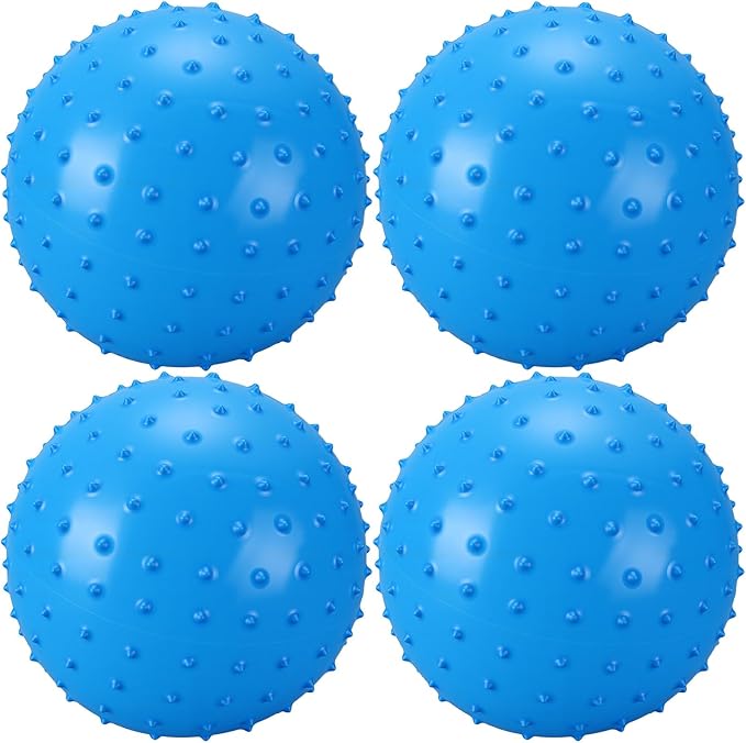 Bouncy Spiky Sensory Ball - Inflatable Massage Stress Fidget Toy Playground Balls for School Party Favors Outdoor Indoor