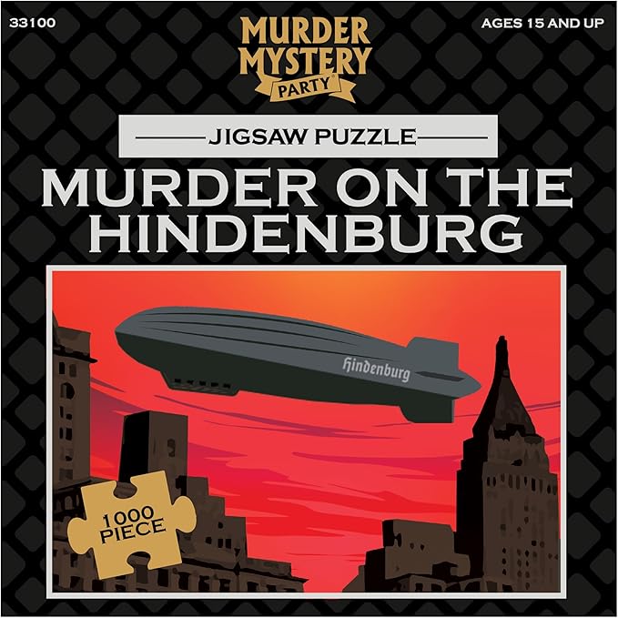 Murder Mystery Party, Classic Mystery Jigsaw Puzzle, Murder on The Hindenburg, 1,000 Piece Jigsaw Puzzle