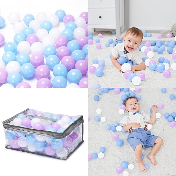 STARBOLO Ball Pit Balls for Toddlers Phthalate Free BPA Free Non-Toxic Crush Proof Play Balls for Toddlers Kids Pool Playhouse Pack of 100 200 500