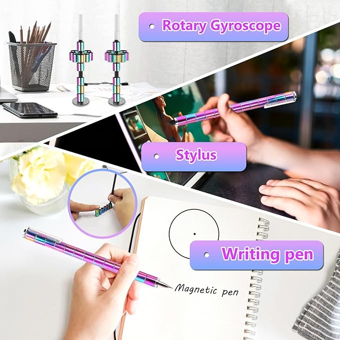 Magnetic Fidget Pen Teen Gifts - Valentines Day Gifts Easter Basket Stuffers For 13 14 15 16 17 18 Year Old Boys Girls,Cool Gadget Things Gel Pens Stress Relief Fidget Toy Office Desk Accessories
