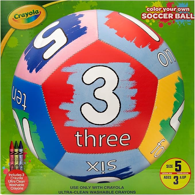 Crayola Official Soccer Ball - Unisex Kids - CRAY201BL Number Size 5