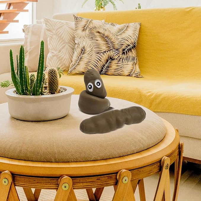 Novelty 3 Pack Funny Stretchy Sensory Stress Relief Poo Toys, Joke Tricky Fidget Anxiety Prank Poop Shape Autism Toy for Adults Teens Kids Party Favor