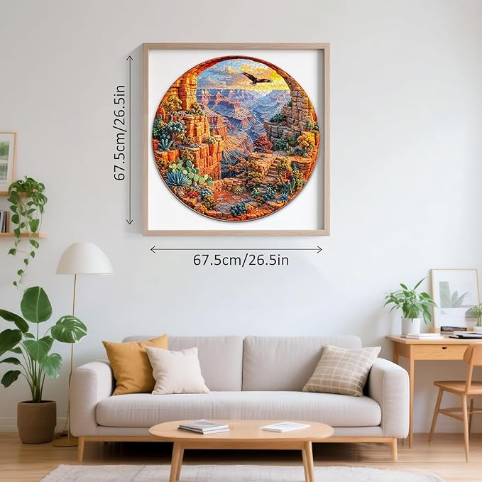 National Parks Puzzles for Adults 1000 Pieces, Round Nature Jigsaw Puzzles 1000 Pieces, Impossible Difficult Hard Challenging Puzzles for Adults, Art Puzzle for Home Decor (26.5 * 26.5in)