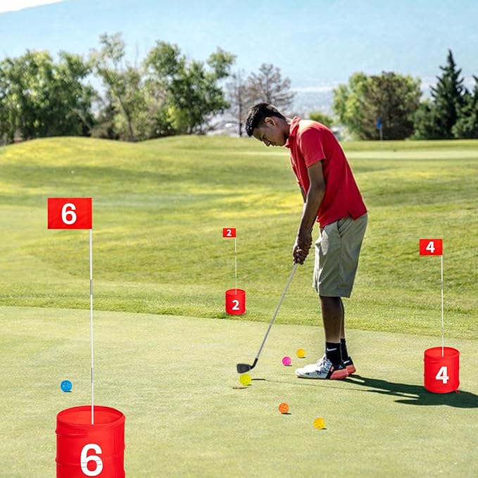 Backyard Game Golf 2 Clubs And 5 Balls Suitable for 9/6/3 Hole Backyard Game Golf Yard Practice Outdoor Indoor Golf Gifts