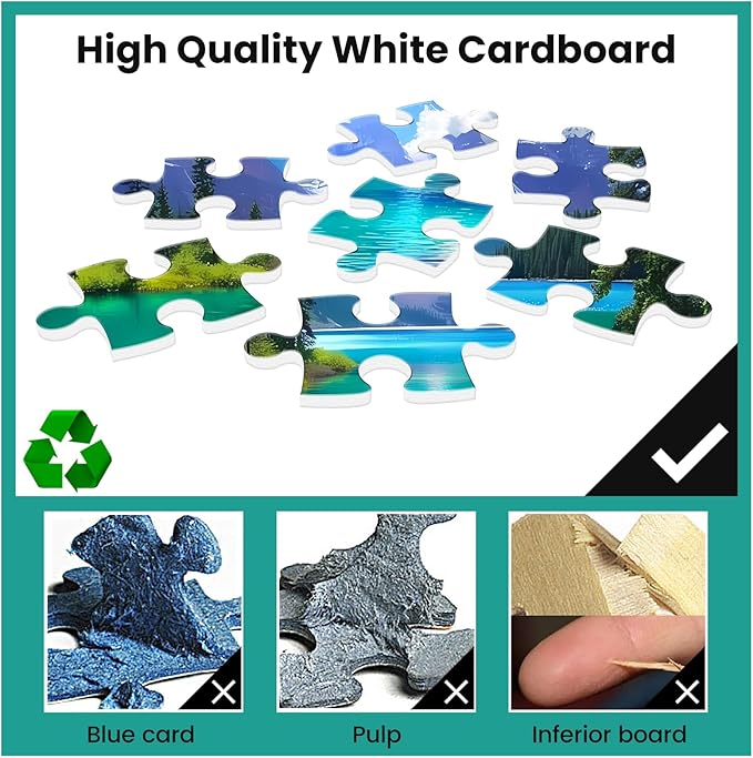 500 Pieces Puzzles for Adult Jigsaw Puzzle 500 Piece Puzzle Elderly Puzzle Mountain Forest Lake Puzzles Gift for Mom Dad Family Friend Family Activity Games Home Decor Wall Art 20.5x15IN