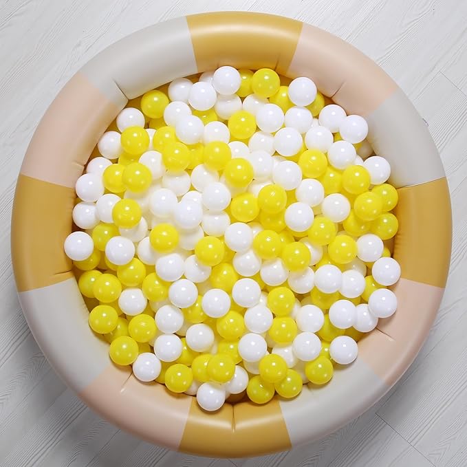 Ball Pit Balls for Kids, Plastic Refill 2.2 Inch Balls, 100 Pack, Bright Colors, Phthalate and BPA Free, Includes a Reusable Storage Bag with Zipper
