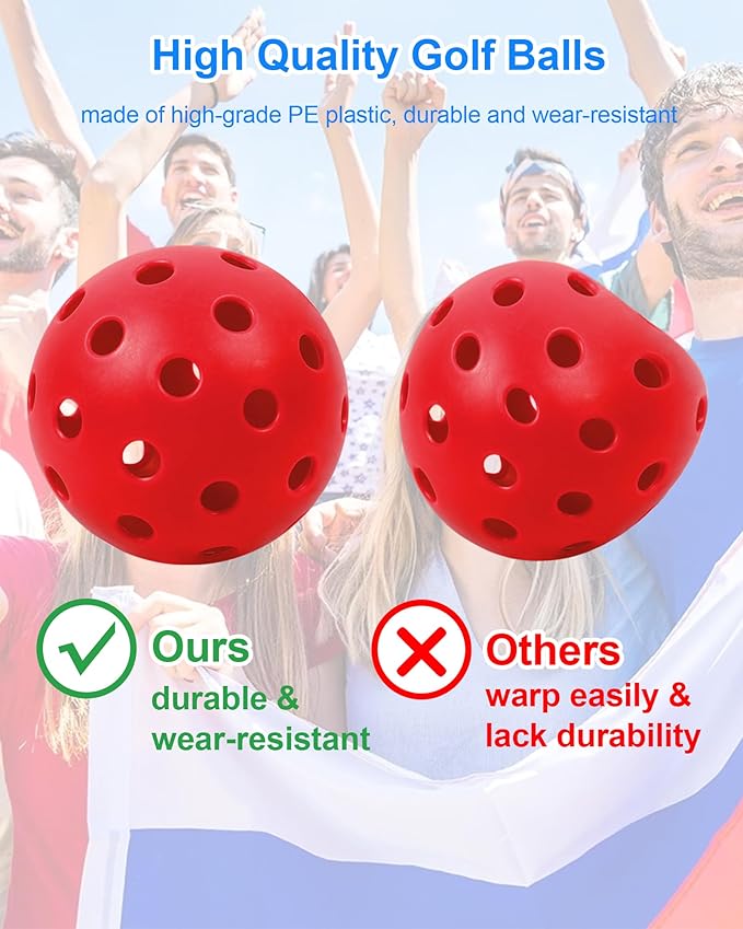 HOTWIND 6-Pack Backyard Golf Game Replacement Balls Colorful 3" Practice Golf Balls with Carry Bag Compatible with Yard Games Perfect for Family Outdoor Party Play