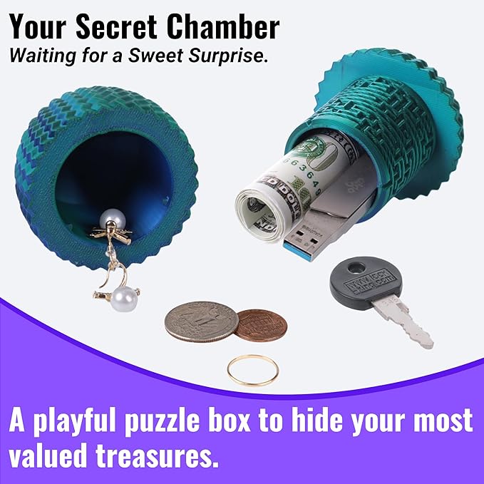 Maze Egg Money Puzzle Gift Box: Available in 4 Unique Internal Designs - Secret Cash Holder & Surprise Gift Container for Easter, Birthday, Wedding - Fun Brain Teaser Toy for Kids & Adults