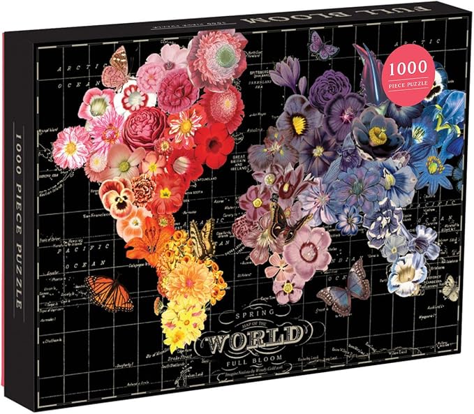 Galison Full Bloom World Map Puzzle