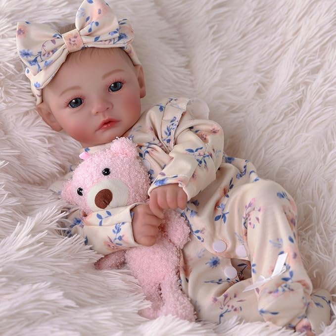 BABESIDE Lifelike Reborn Baby Dolls - 17-inch Cute Realistic Baby Doll Newborn Soft Cuddly Real Life Baby Dolls with Accessories for Kids Age 3+