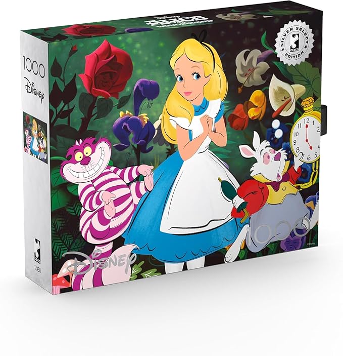 Buffalo Games - Silver Select - Disney - Alice in Wonderland, Alice and Friends - 1000 Piece Jigsaw Puzzle for Adults -Challenging Puzzle Perfect for Game Nights