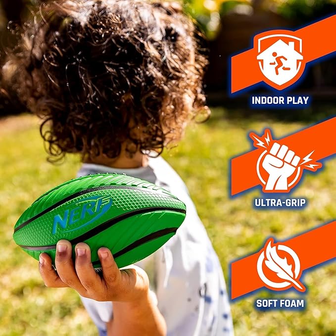 Nerf Mini Foam Sports Ball Set - Foam Football, Soccer Ball + Basketball Soft Sports Toy for Kids