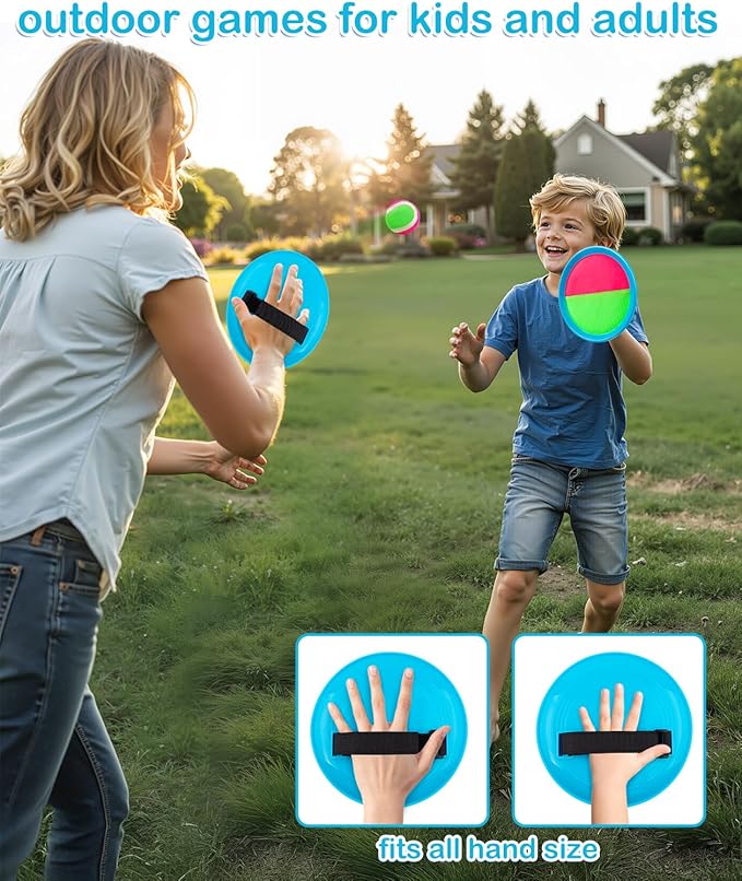 Toddler Toys Toss and Catch Ball Set, Toys for 3 4 5 6 7 8 Year Old Boys Girls Birthday Gift, Yard Outdoor Games for Kids Ages 4-8 8-12 Beach Pool