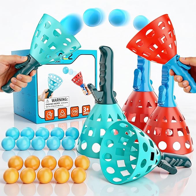 Pop Pass Catch Ball Game - Outdoor & Indoor Sport Toy for Kids Ages 3-5-7 4-8-12 Toss & Catch Game Set Pool Beach Lawn for Boys Girls Family Friends Yard Party Fun