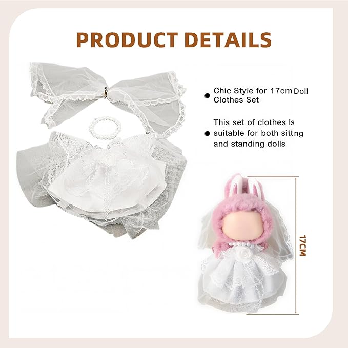 6.7 Inch Doll Cute Clothing Set with Accessories The for Birthdays Christmas and More for Doll Lovers Style_12