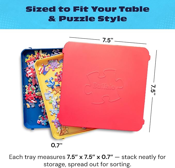 Buffalo Games - Puzzle Sorting Trays - 7 Count (Pack of 1)