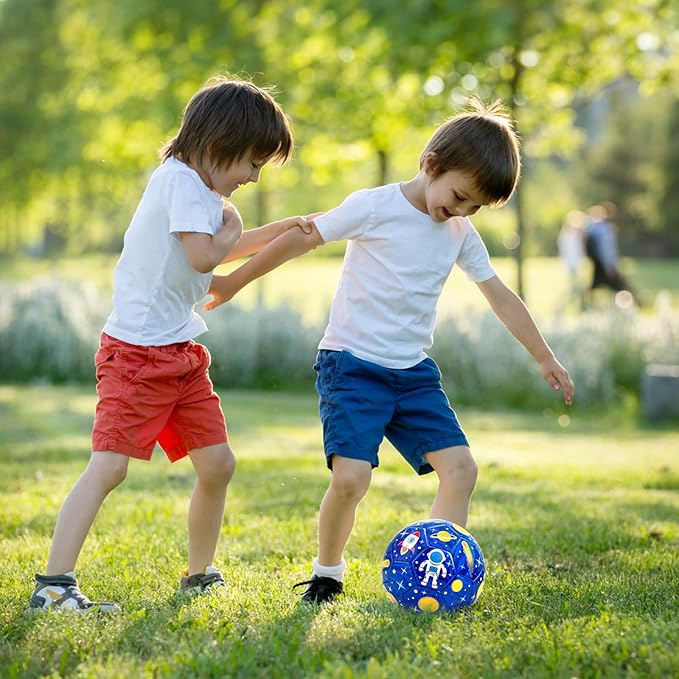 INPODAK Soccer Ball for Toddler Kids 1-3 2-8, Size 2 Size 3 Soccer Ball, Cartoon Dinosaur Unicorn Balls with Pump, Mesh Bag and Gift Box Great Gift for Birthdays