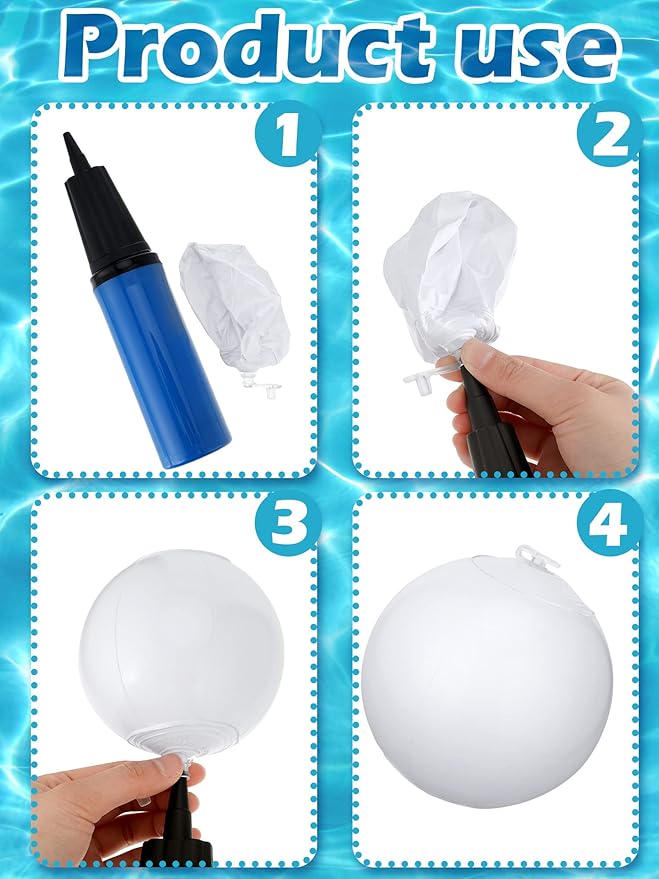 Bencailor 12 Pcs 3.5 Inch Mini White Beach Balls Bulk Mini Inflatable Beach Balls for Ocean Under The Sea Party Decorations Summer Pool Toys Party Supplies