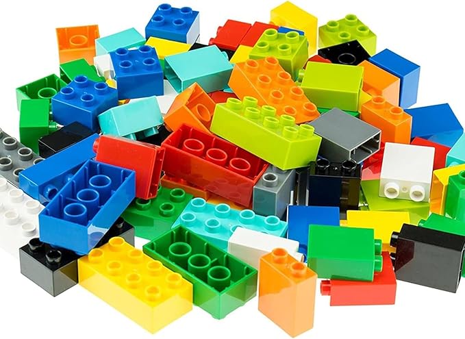 Strictly Briks Building Blocks Set - Easy-Grip Toddler Toy - Educational Building Set for Cognitive Development - Compatible with Lego Blocks - 108 Pieces, Multicolor