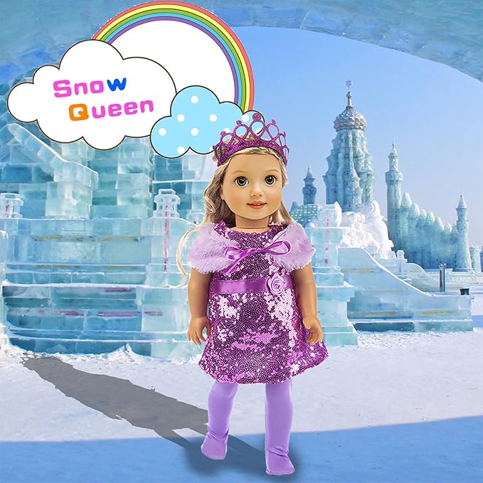 ebuddy 10 Set 18 Inch Doll Clothes - Fashion Outfit Fit for 18 inch Girl Doll (Only Clothesl)