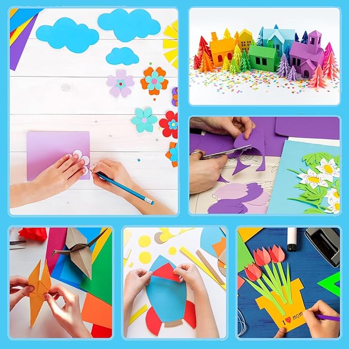 Large Construction Paper Assorted for Art Supplies 17.3”x23.4” Colored Craft Paper Medium Weight for Drawing Art Project DIY 360 Sheets