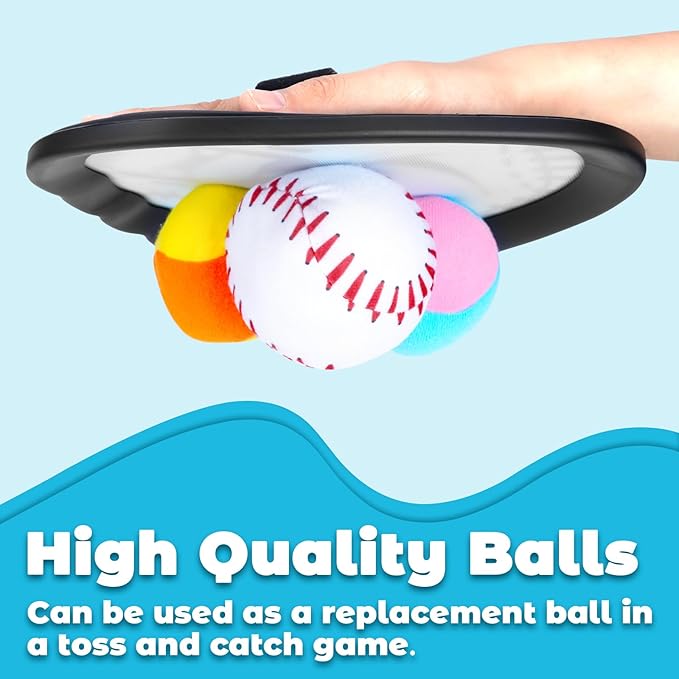 Teamaze 12 Replacement Velcro Sticky Balls in 2 Materials Hook and Loop Balls for Toss and Catch Sports Games Hook and Loop Set Refill Soft