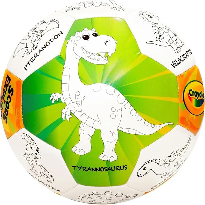 Crayola Official Soccer Ball - Unisex Kids - CRAY300BL Dinosaur Size 5