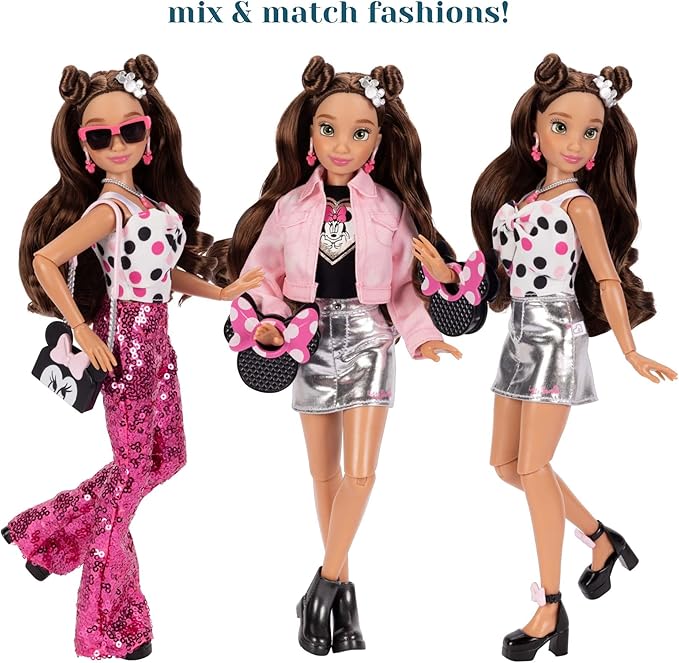 Disney ILY 4ever Fashion Dolls Inspired by Minnie 11.5" Tall with 13 Points of Articulation, Glittery Mickey Ring Included for You!