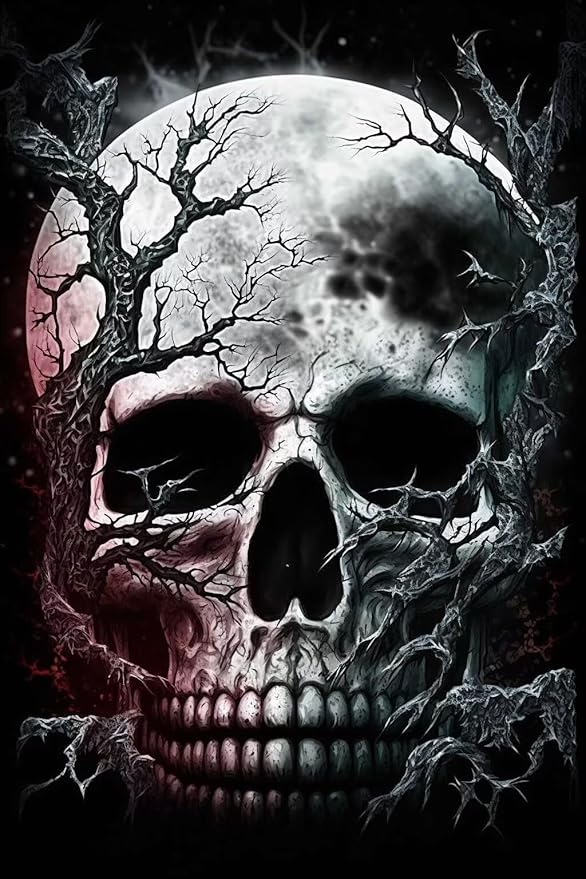 300 Pieces of Puzzle,Forest Skull Art Series Wooden Puzzle,Dust-Free Perfect Interlocking,Suitable for Home Decoration,Birthday Gifts,Suitable for Both Men and Women