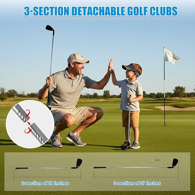 ASTRAEA Golf Chipping Game, Golf Battle Game with Hitting Mat for Kids Adults Indoor and Outdoor, 60" x 60" Double Sided Practice Mat with 2 Clubs & 20 Sticky Balls for Backyard
