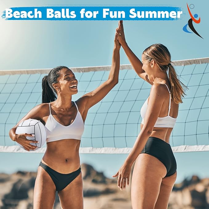 Jerify 12 Inch Inflatable Volleyball Beach Ball Pool Ball Volleyball Party Supplies for Kids Adults Summer Beach Water Swimming Pool Accessories