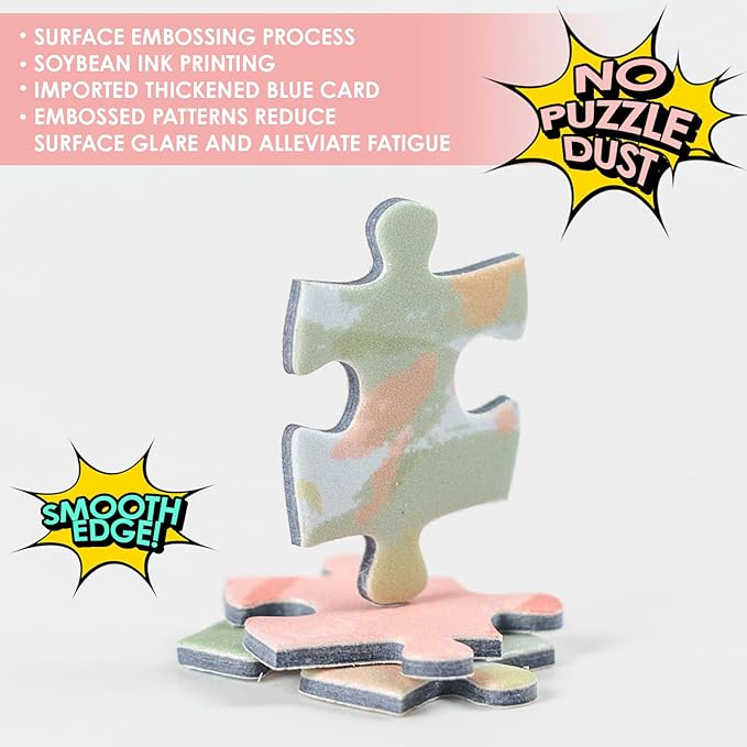 MOMIBOOK Puzzles for Adults 1000 Pieces Jigsaw Puzzles of Gentle Breeze, Twinkle Laminate Painting Image Desktop Pzulles Difficult Challenging Impossible Puzzle Unique Christmas Birthday Gifts