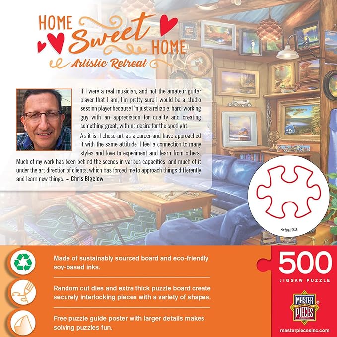 MasterPieces Home Sweet Home - Artistic Retreat 500 Piece Jigsaw Puzzle