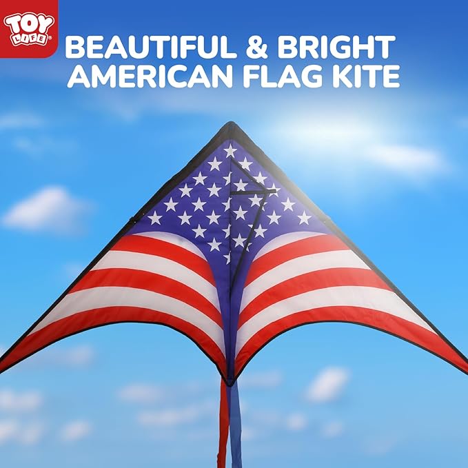 TOY Life 48.4'' Large Kites Easy to Fly for Kids Adults with 328.1 FT String, Beach Kite Outdoor Game Outside Toys Activity Summer Toys for Kids